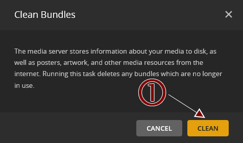 The Empty Trash Dialog in Plex.