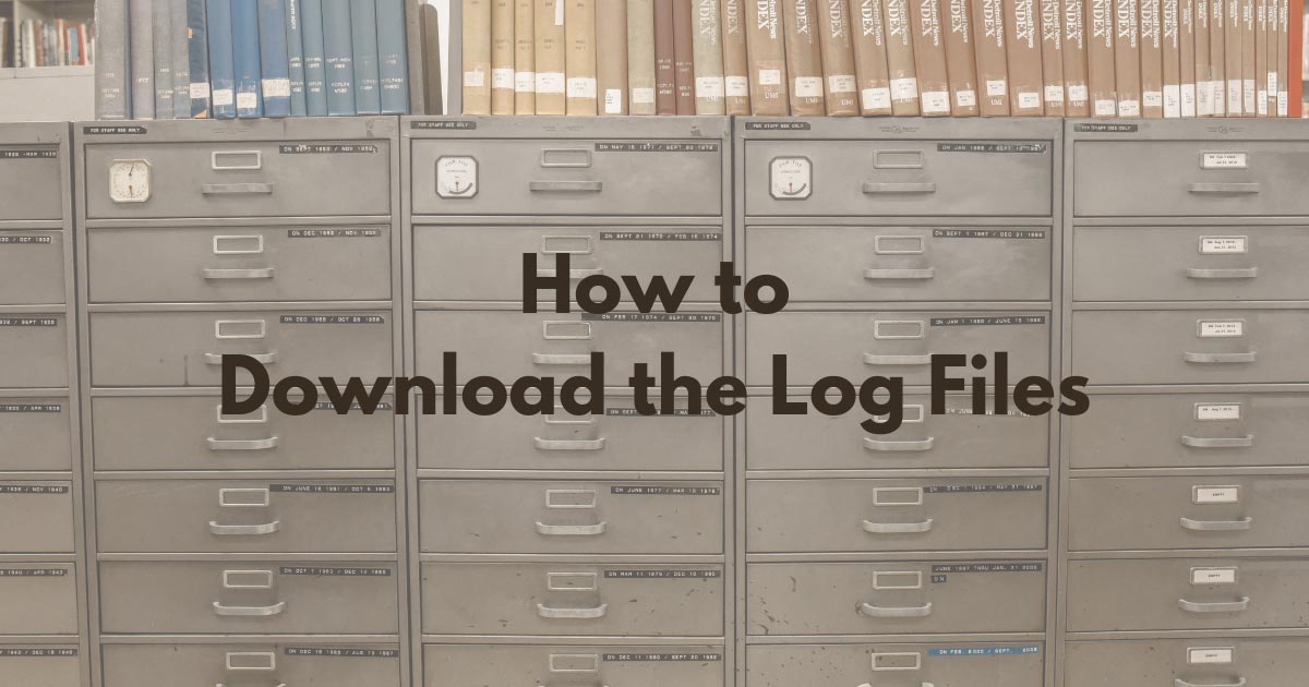How to Download the Plex Log Files Plexopedia