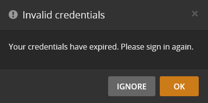 Invalid Credentials Message in Plex.