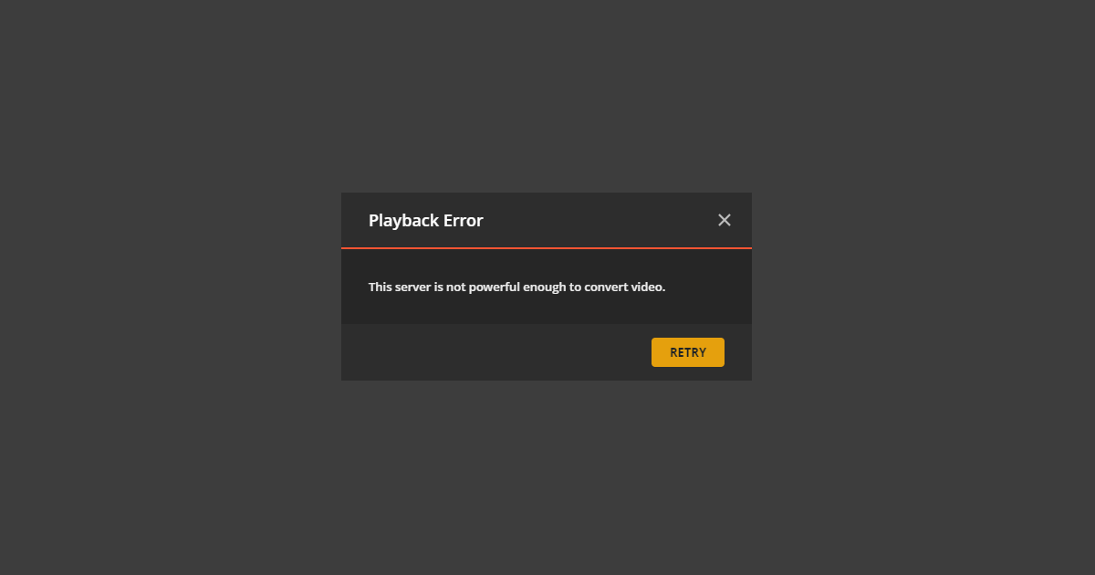 Plex This Server is not Powerful Enough to Convert Video Plexopedia